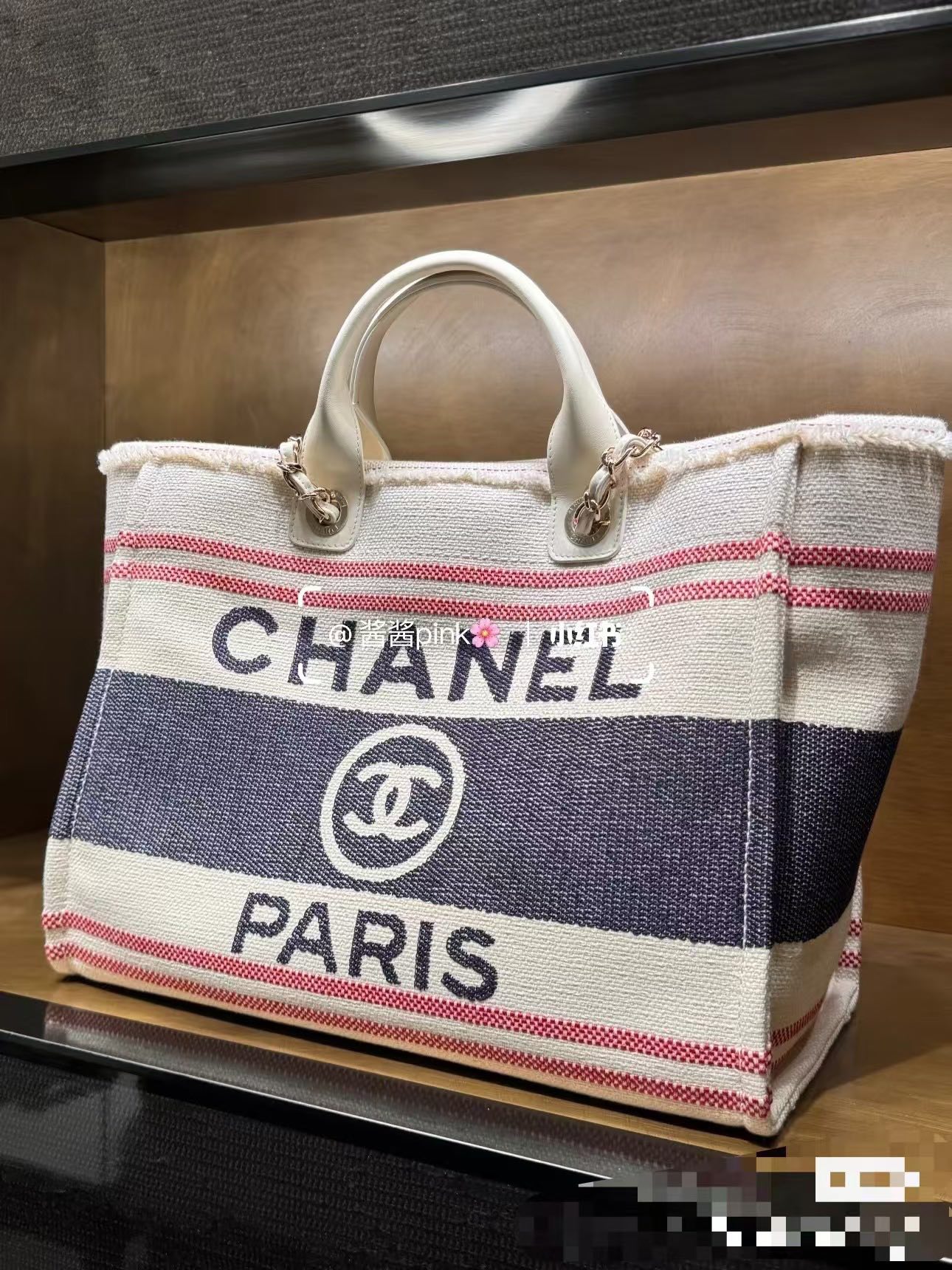 [TOP] CHANEL Deauville Bag 32cm - Beige