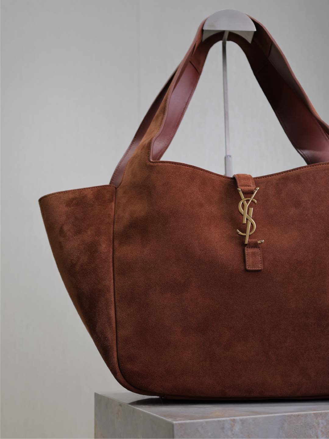 [TOP] Yves Saint Laurent YSL Bea Hobo Bag 50×28×18cm  - Brown