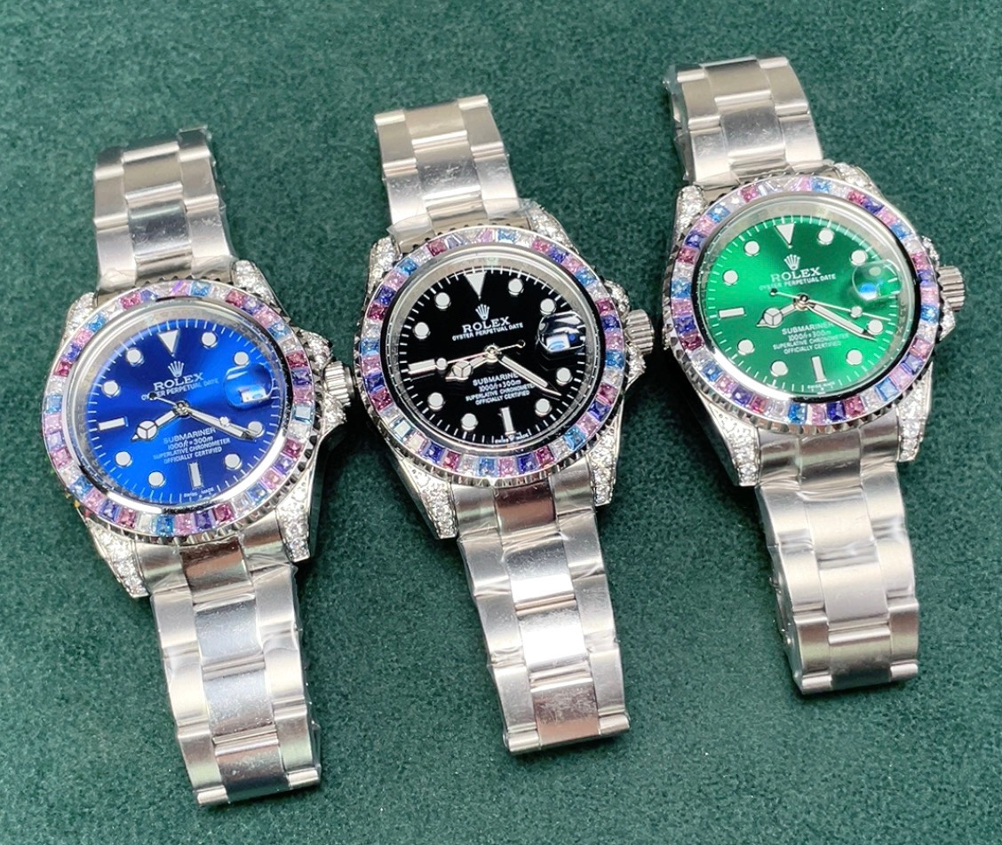 [TOP] ROLEX Men's 40mm Watch With Natural Zircon-3 Colors
