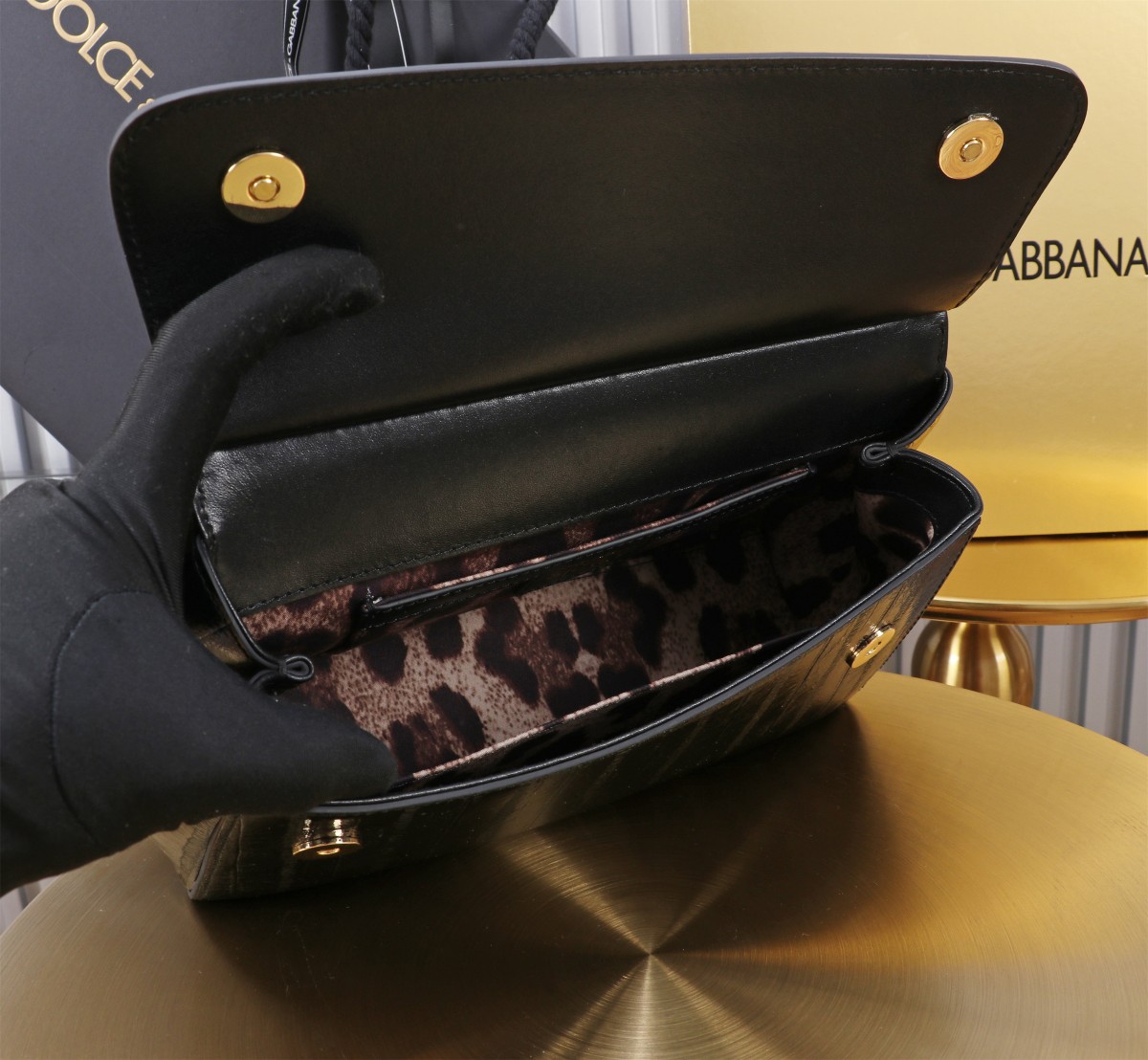 [TOP] Dolce & Gabbana D&G  Cowhide Splicing Sicily Bag 18cm/20cm/25cm - 3 Colour