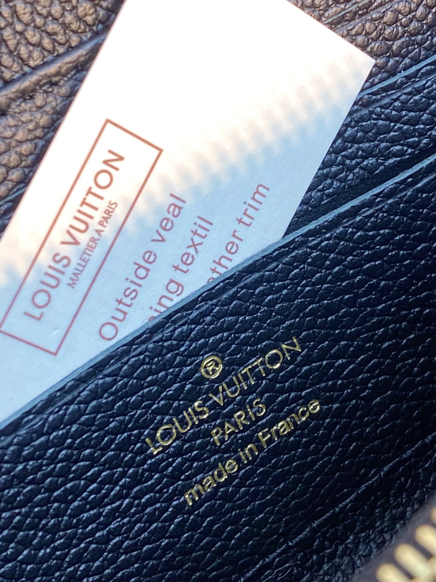[TOP] Louis Vuitton LV Margot Wallet Monogram Empreinte Leather 17x11x2cm - Black