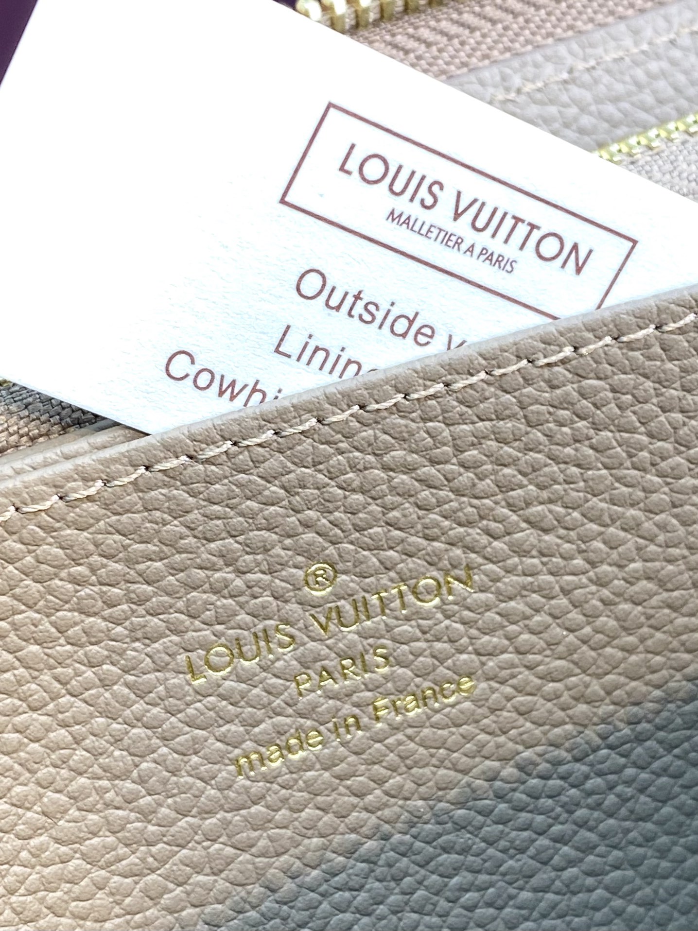 [TOP] Louis Vuitton LV Zippy Wallet Monogram Empreinte Leather 19.5x10cm - Khaki