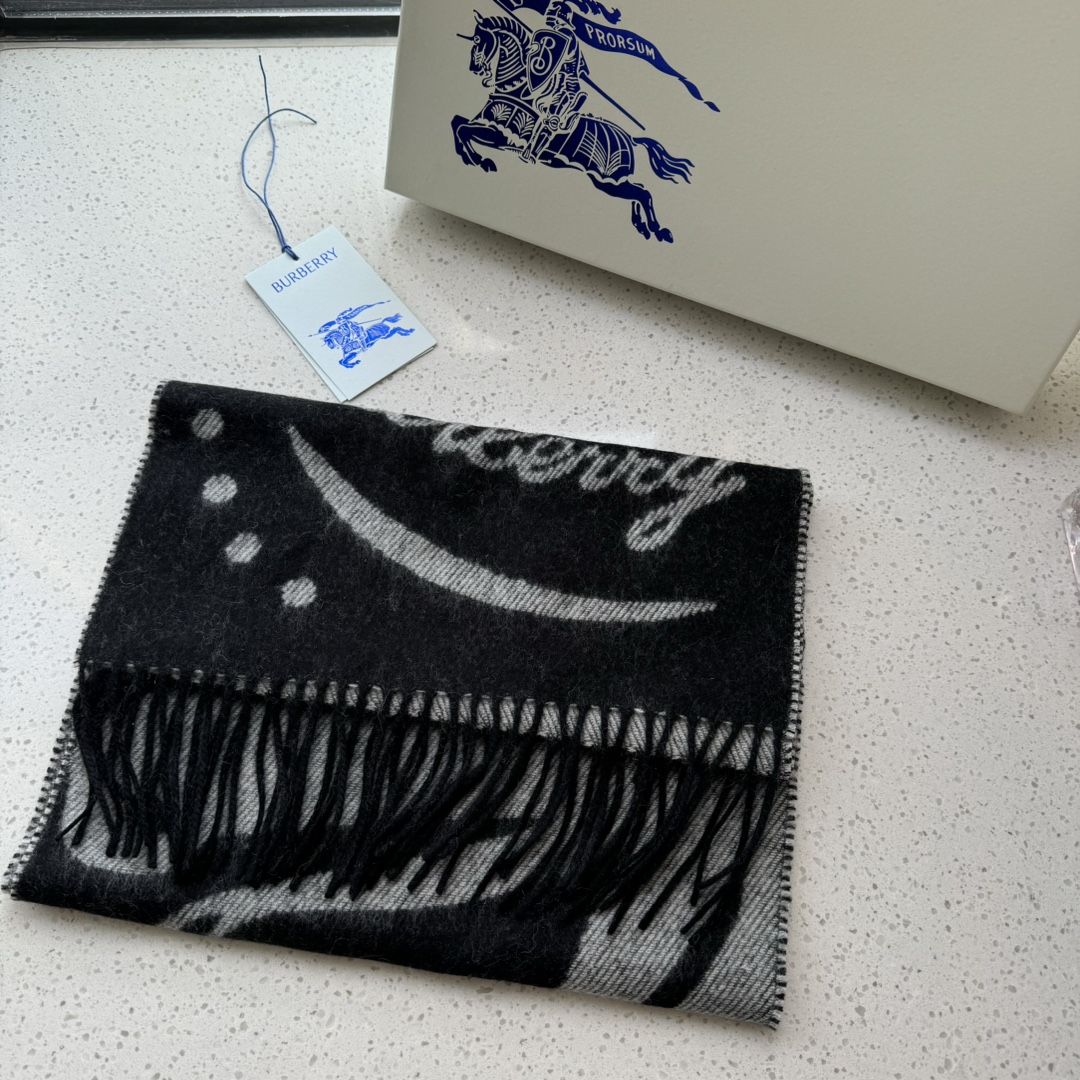 [TOP] BURBERRY Cashmere Scarf 30*180cm  - 2 Colors