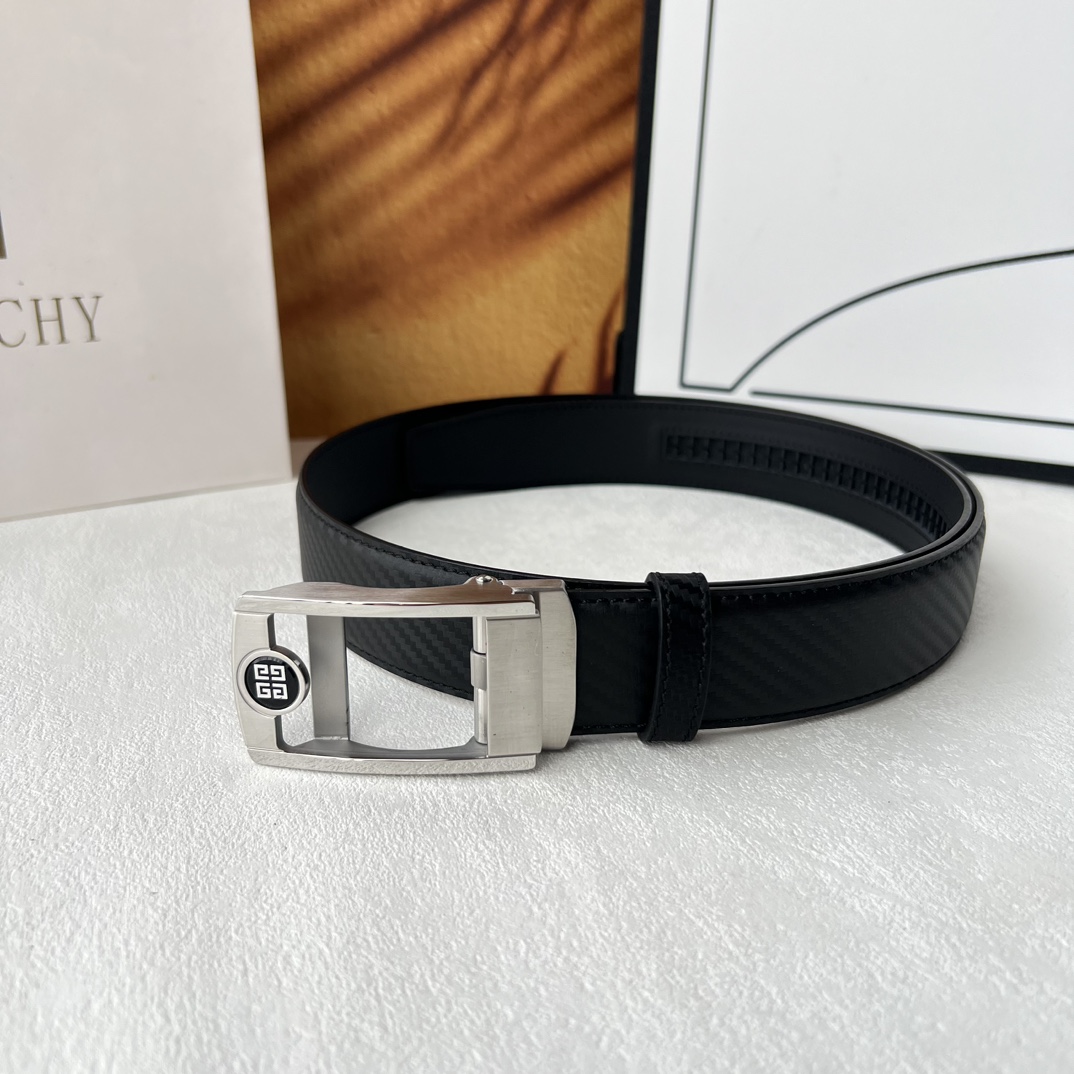 [Top] GIVENCHY Belt Calfskin - 2 Colors - 3.5cm