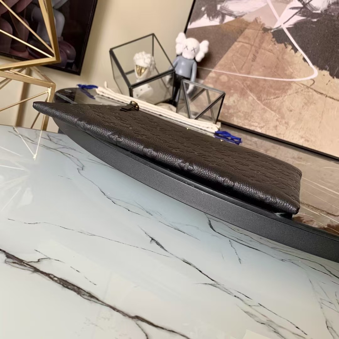 [TOP] Louis Vuitton LV Bag Leather  29.5x21x1 cm - Black