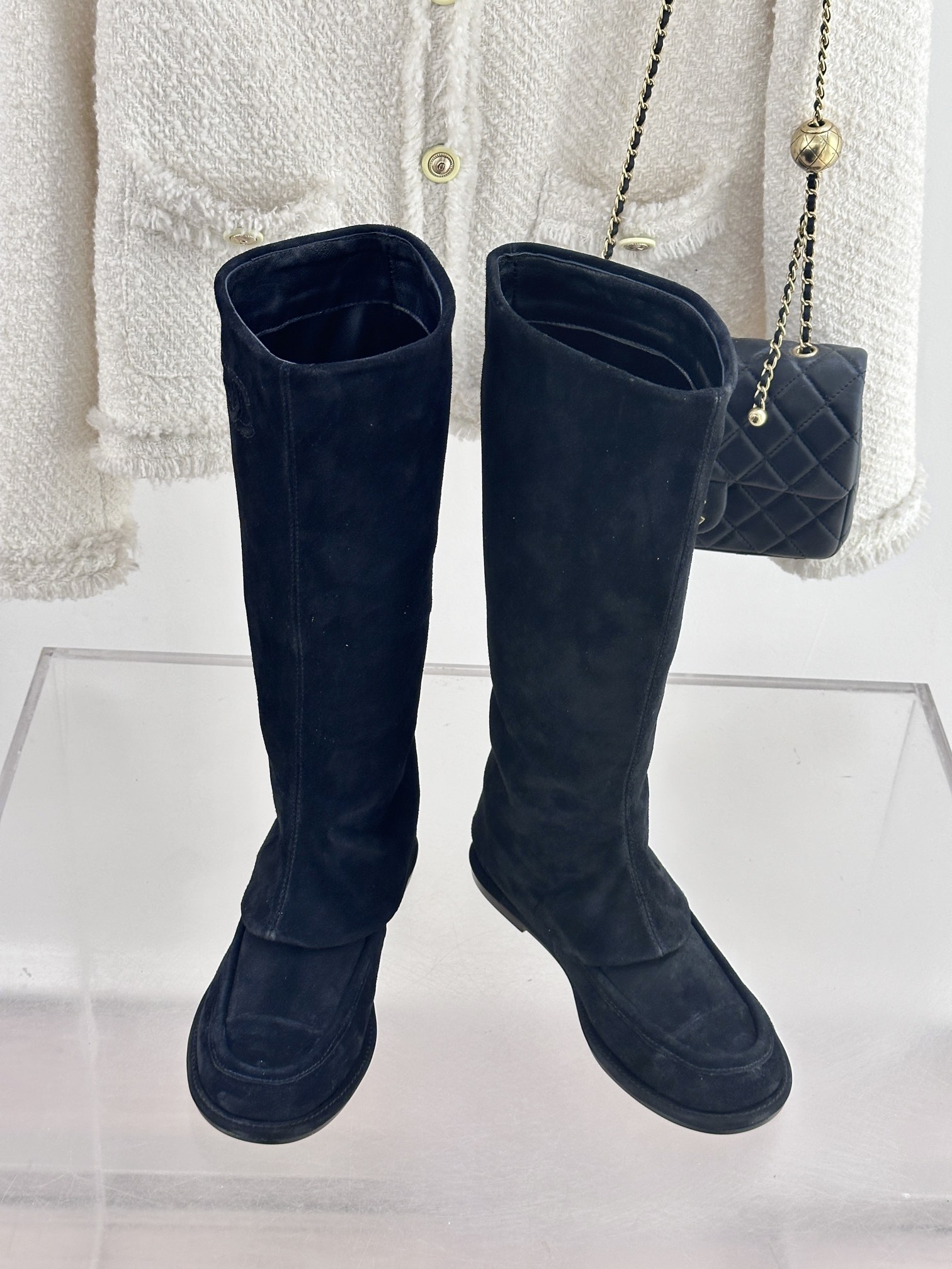 [TOP] CHANEL 25C Suede Pant Boots - 2 Colour