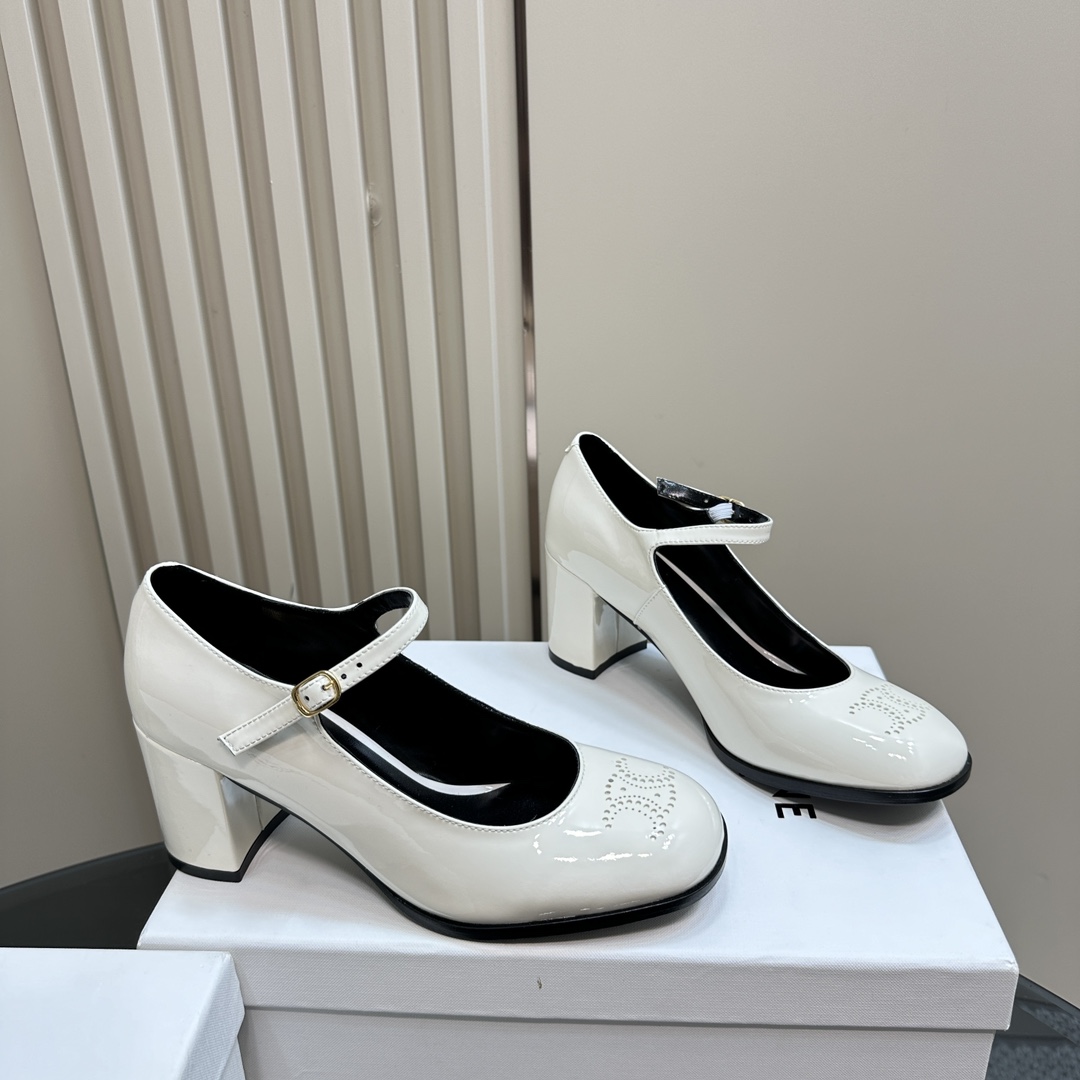 [TOP] CELINE High-Heeled Mary Jane Shoes - 3 Color