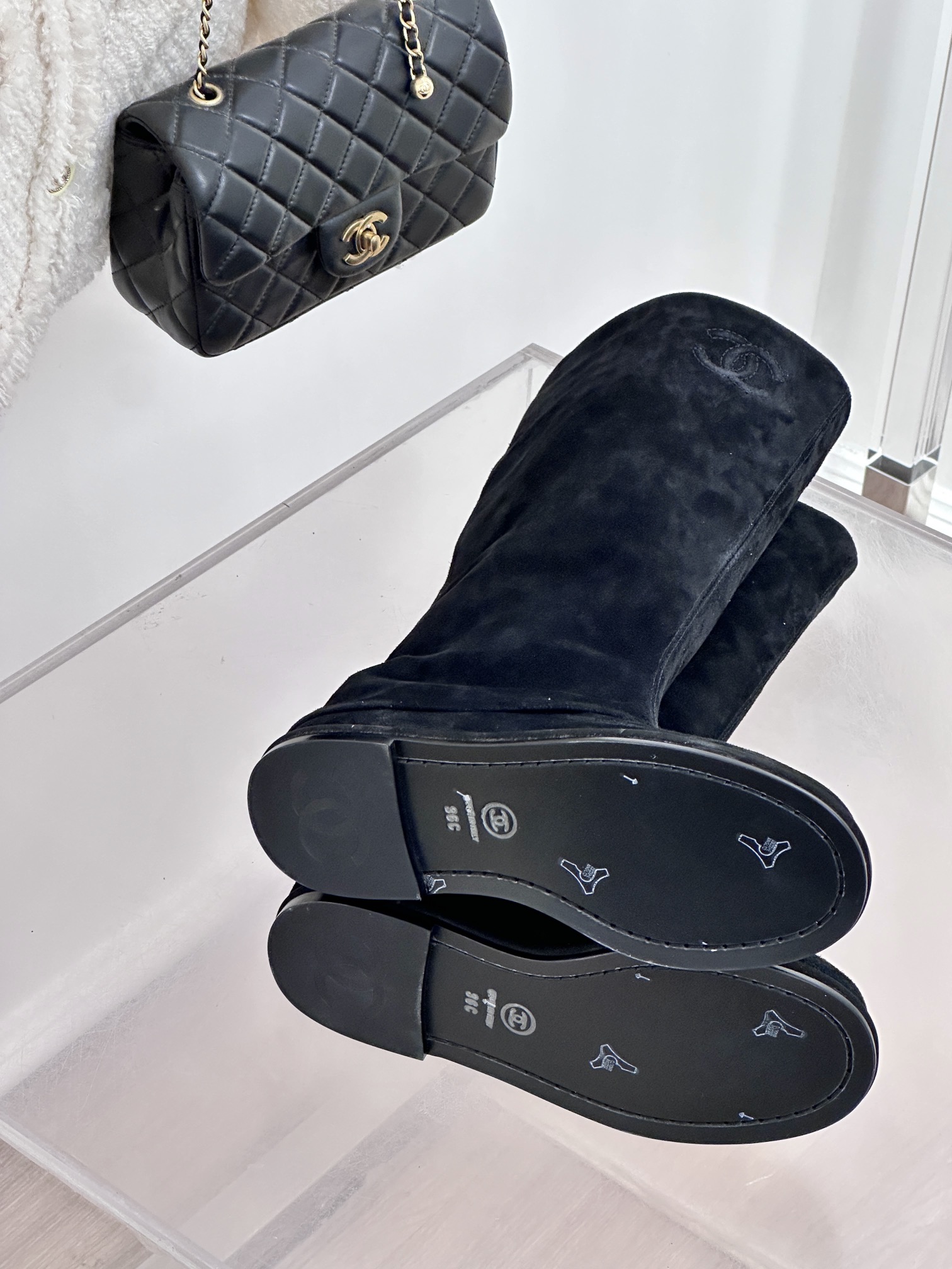 [TOP] CHANEL 25C Suede Pant Boots - 2 Colour