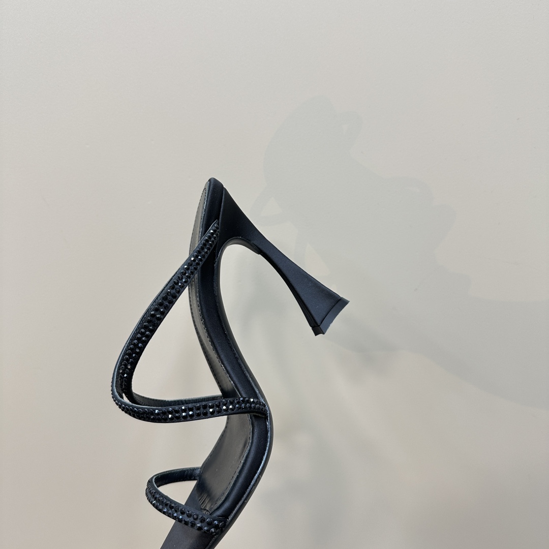 [TOP] Yves Saint Laurent YSL 24ss Rhinestone High-Heeled Sandals - 4 Colours