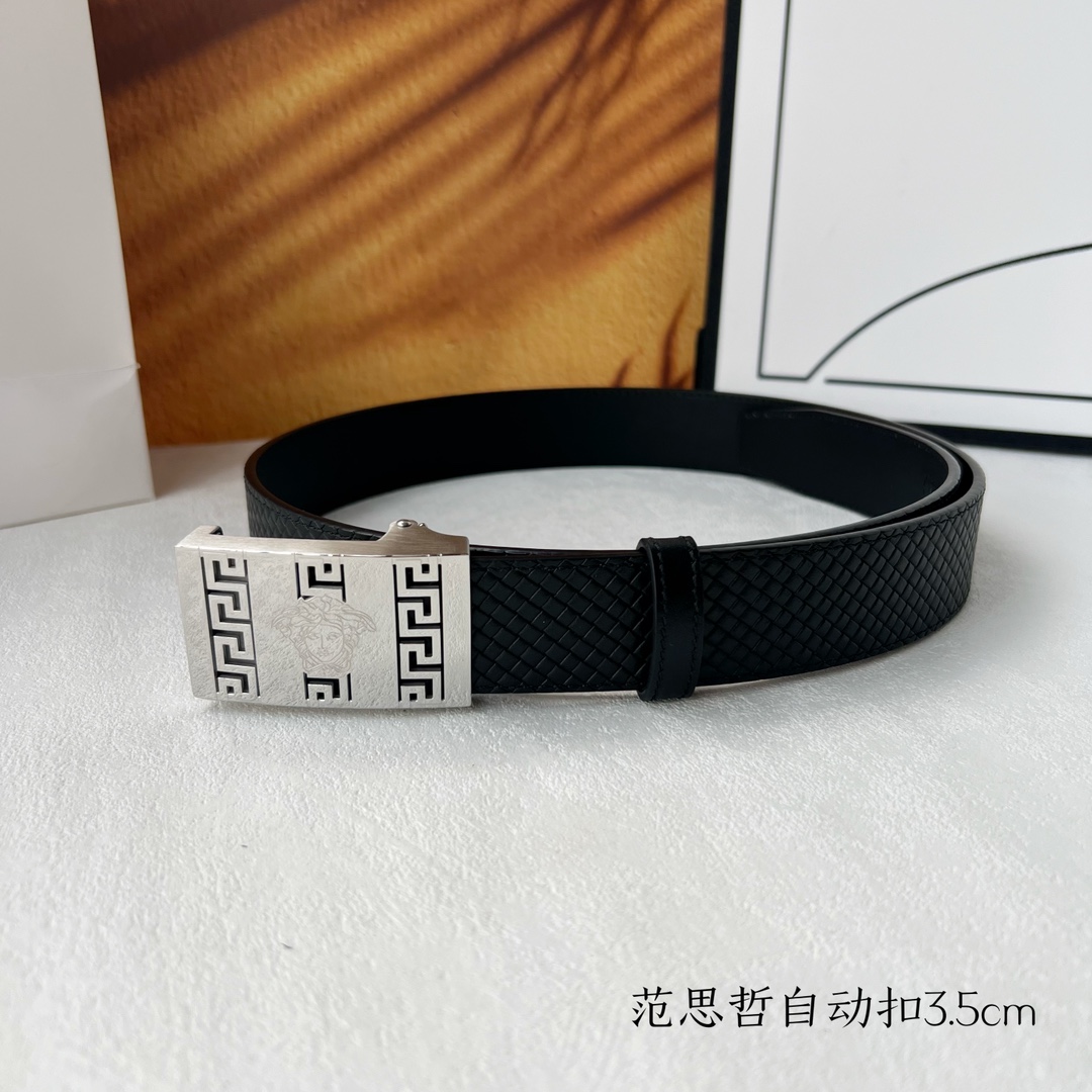 [TOP] VERSACE Cowhide Belt - 3.5CM