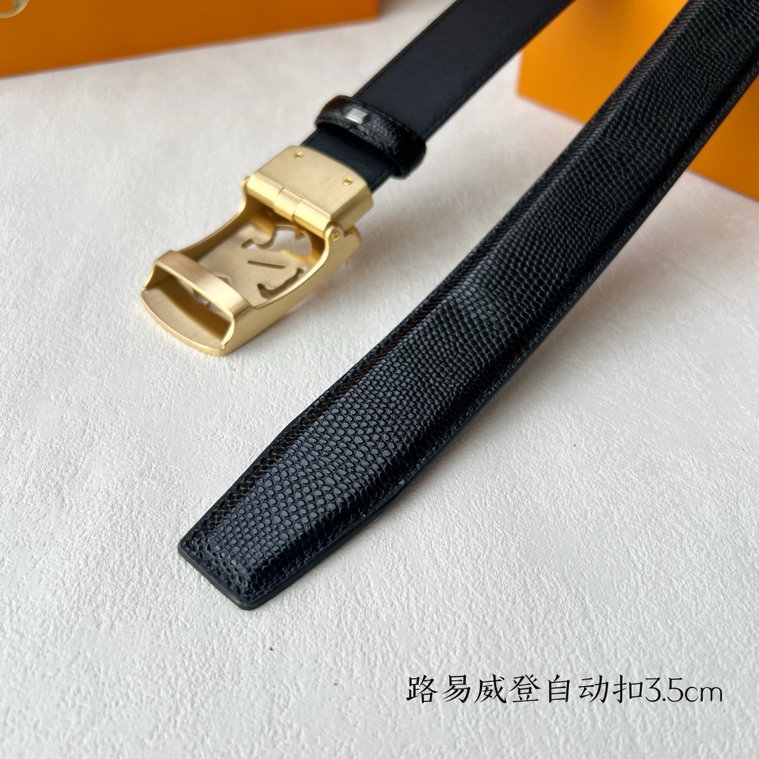 [TOP] Louis Vuitton LV Cowhide Belt - 3.5CM