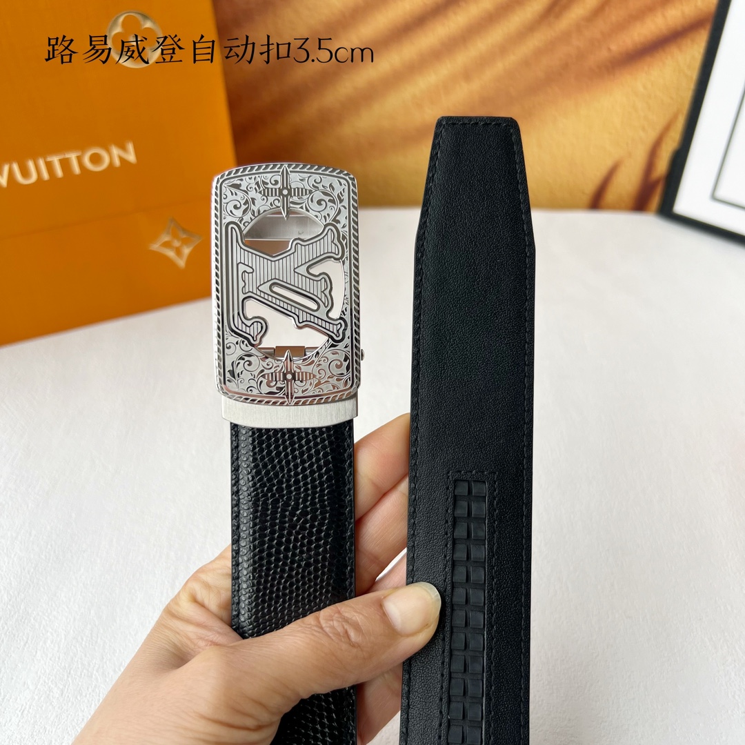 [TOP] Louis Vuitton LV Cowhide Belt - 3.5CM