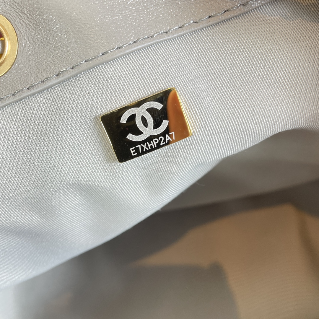 [TOP] CHANEL Hobo Shopping Bag 26x30x14cm/30x15x40cm - Gray