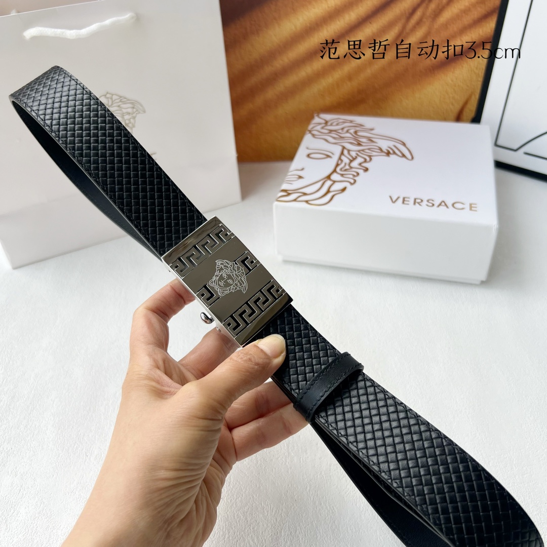 [TOP] VERSACE Cowhide Belt - 3.5CM