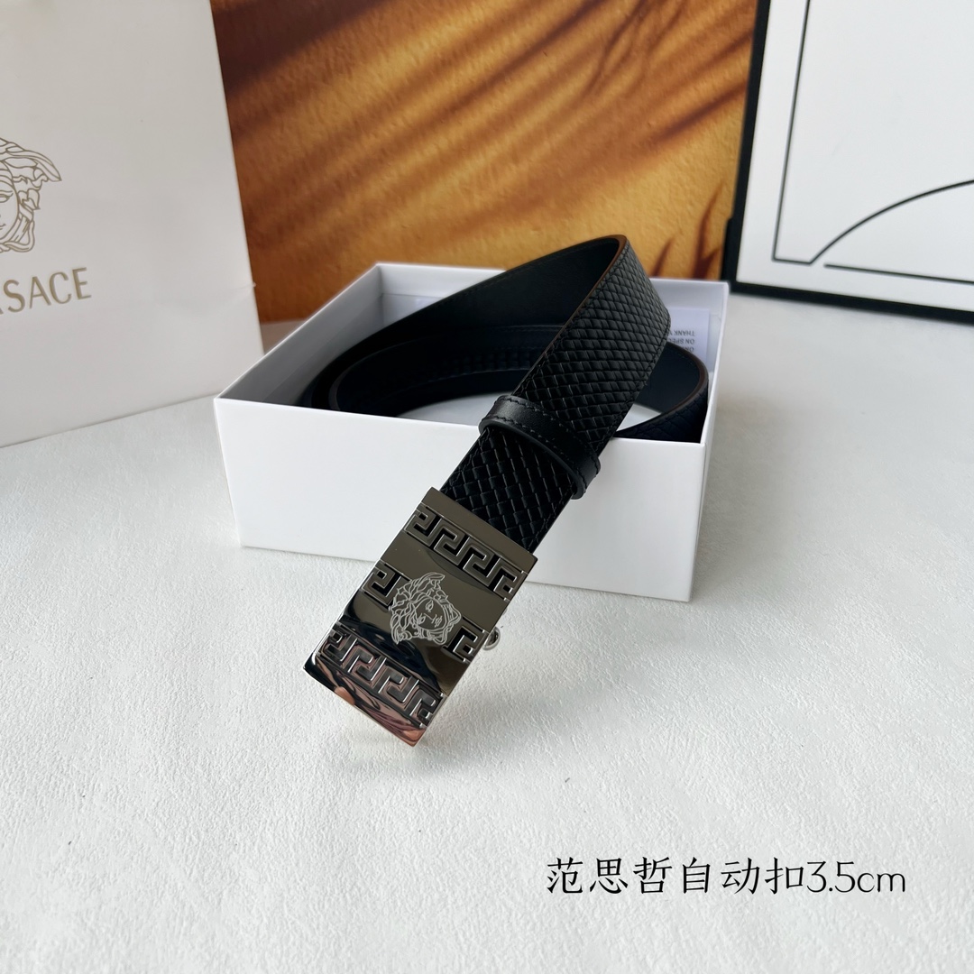 [TOP] VERSACE Cowhide Belt - 3.5CM