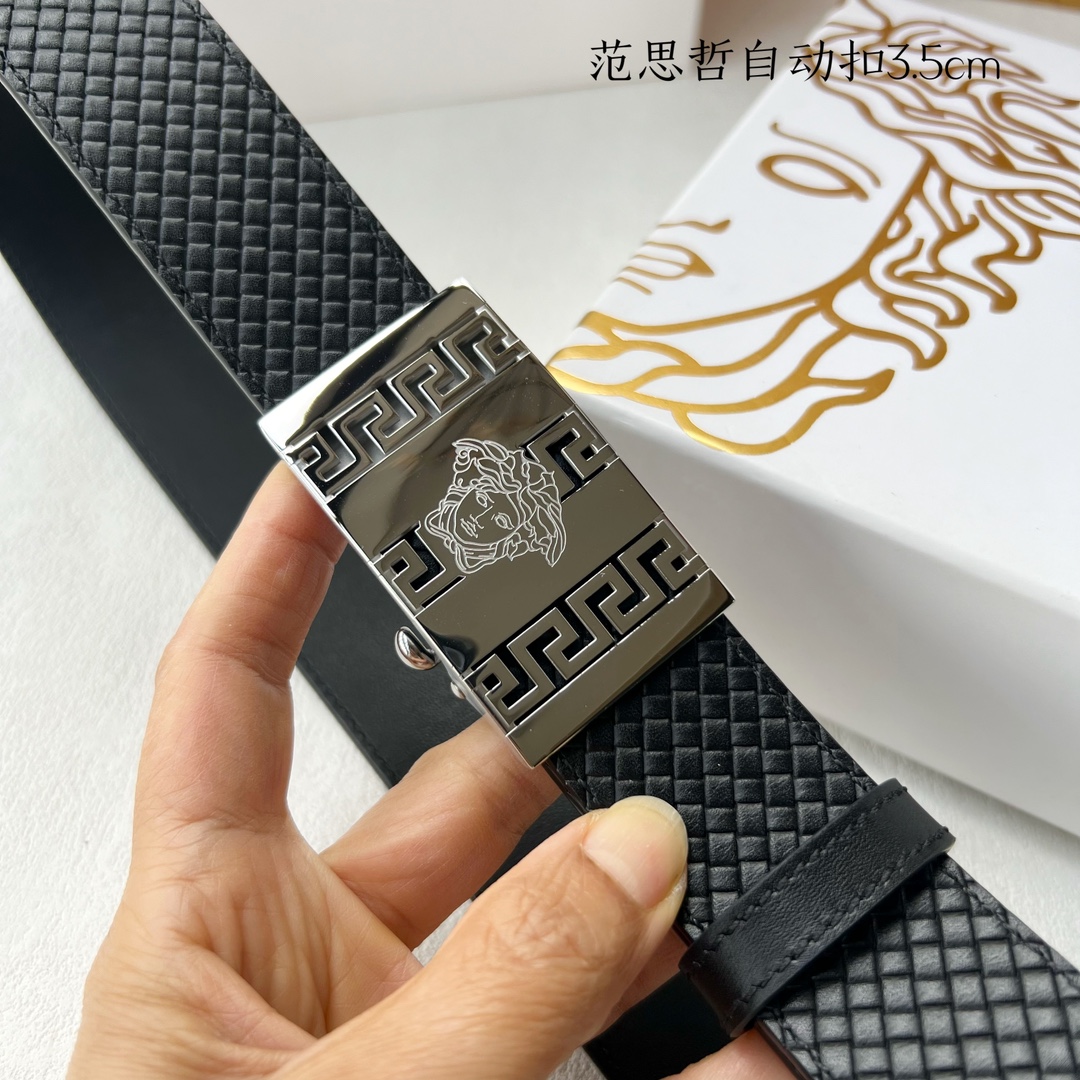 [TOP] VERSACE Cowhide Belt - 3.5CM