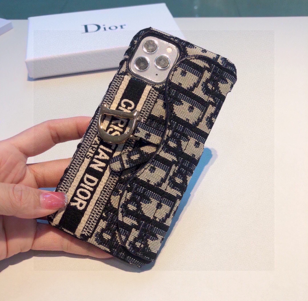 [TOP] Christian Dior Embroidery Card Holder iPhone Case