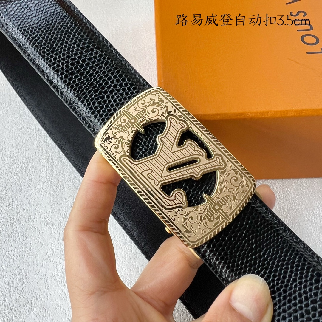 [TOP] Louis Vuitton LV Cowhide Belt - 3.5CM