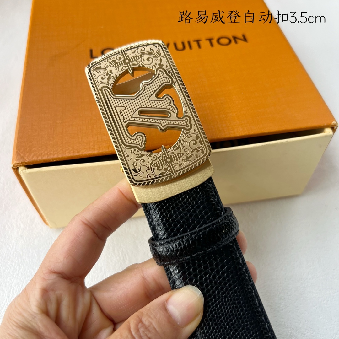 [TOP] Louis Vuitton LV Cowhide Belt - 3.5CM
