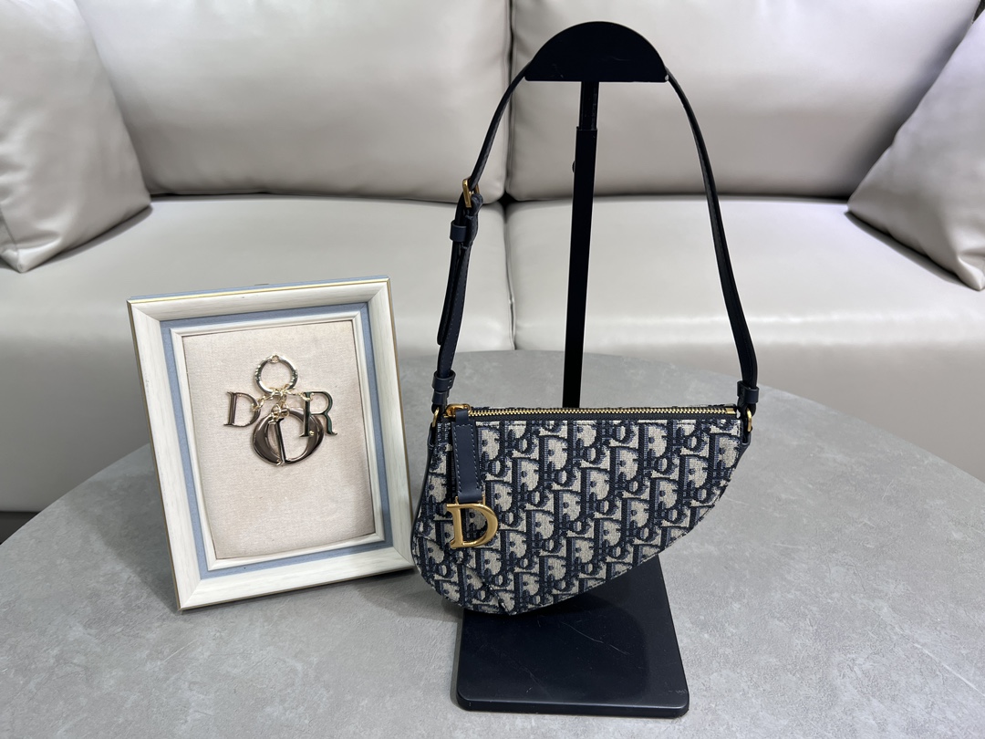 [TOP] Christian Dior Saddle Bags - 20*15*4cm - GHW