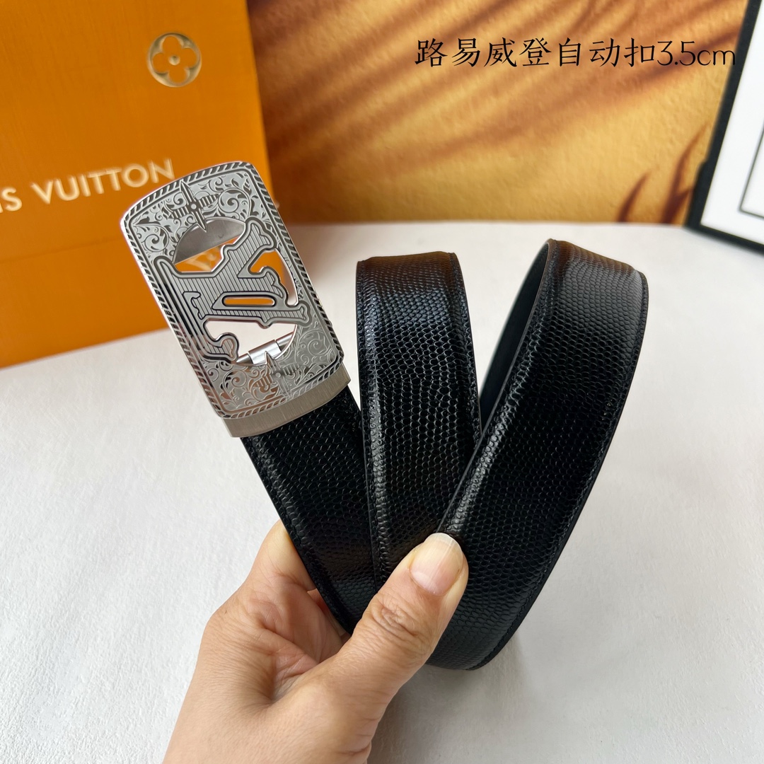 [TOP] Louis Vuitton LV Cowhide Belt - 3.5CM
