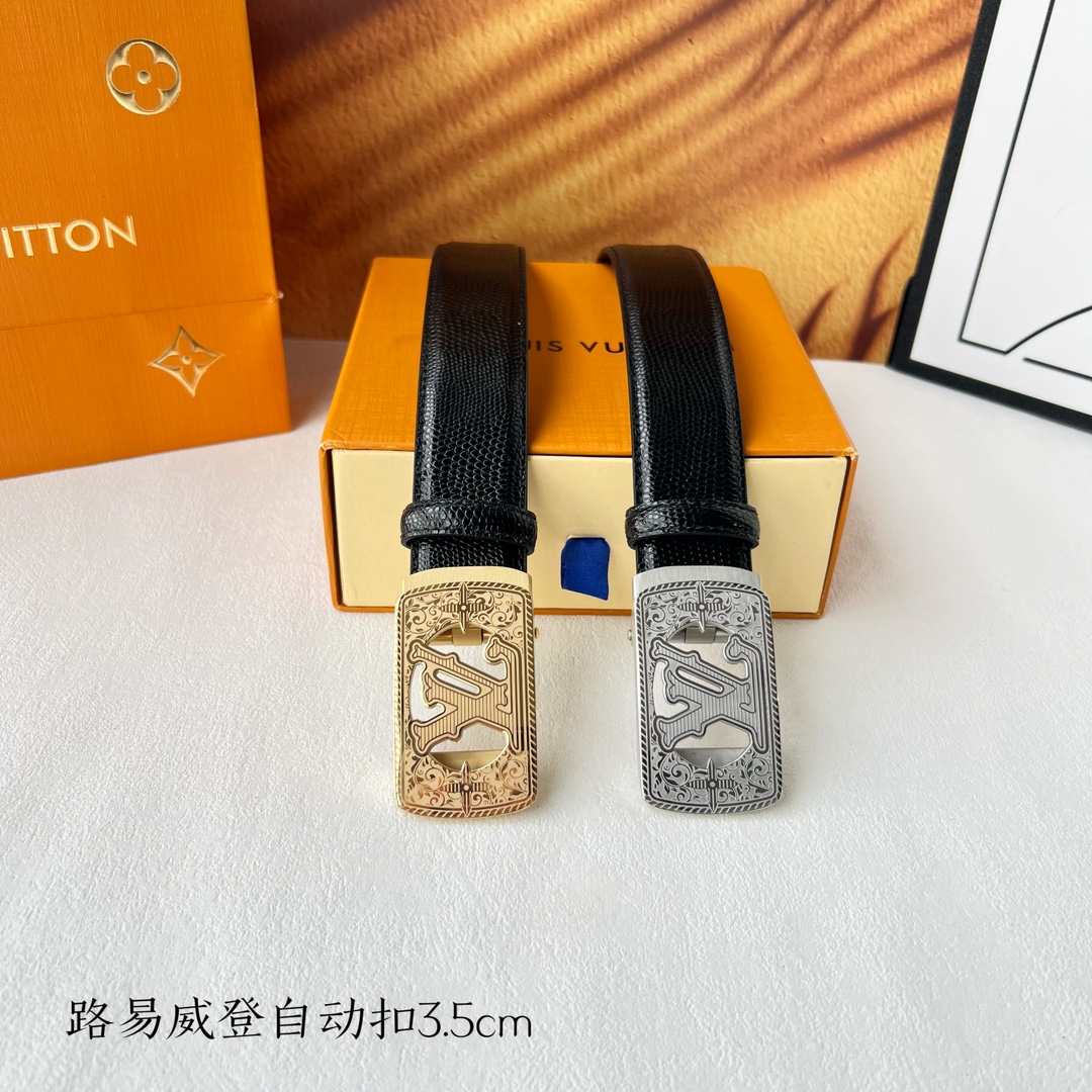 [TOP] Louis Vuitton LV Cowhide Belt - 3.5CM