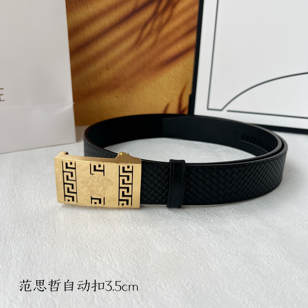 [TOP] VERSACE Cowhide Belt - 3.5CM