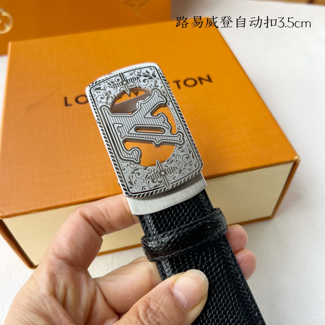 [TOP] Louis Vuitton LV Cowhide Belt - 3.5CM