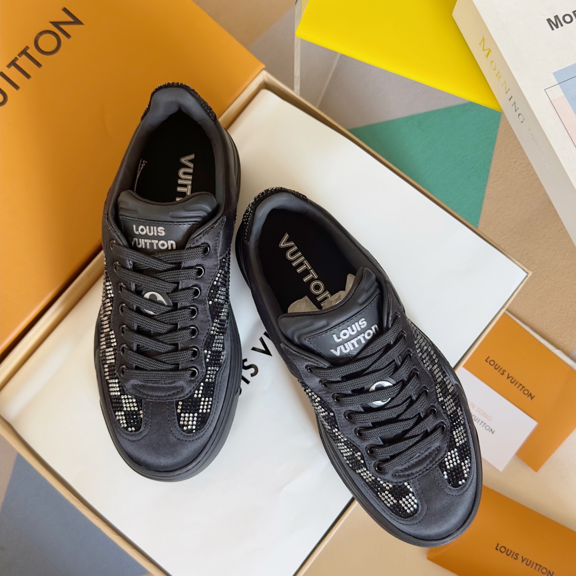 [TOP] Louis Vuitton LV Checkerboard Sports Casual Shoes - 2 Colour