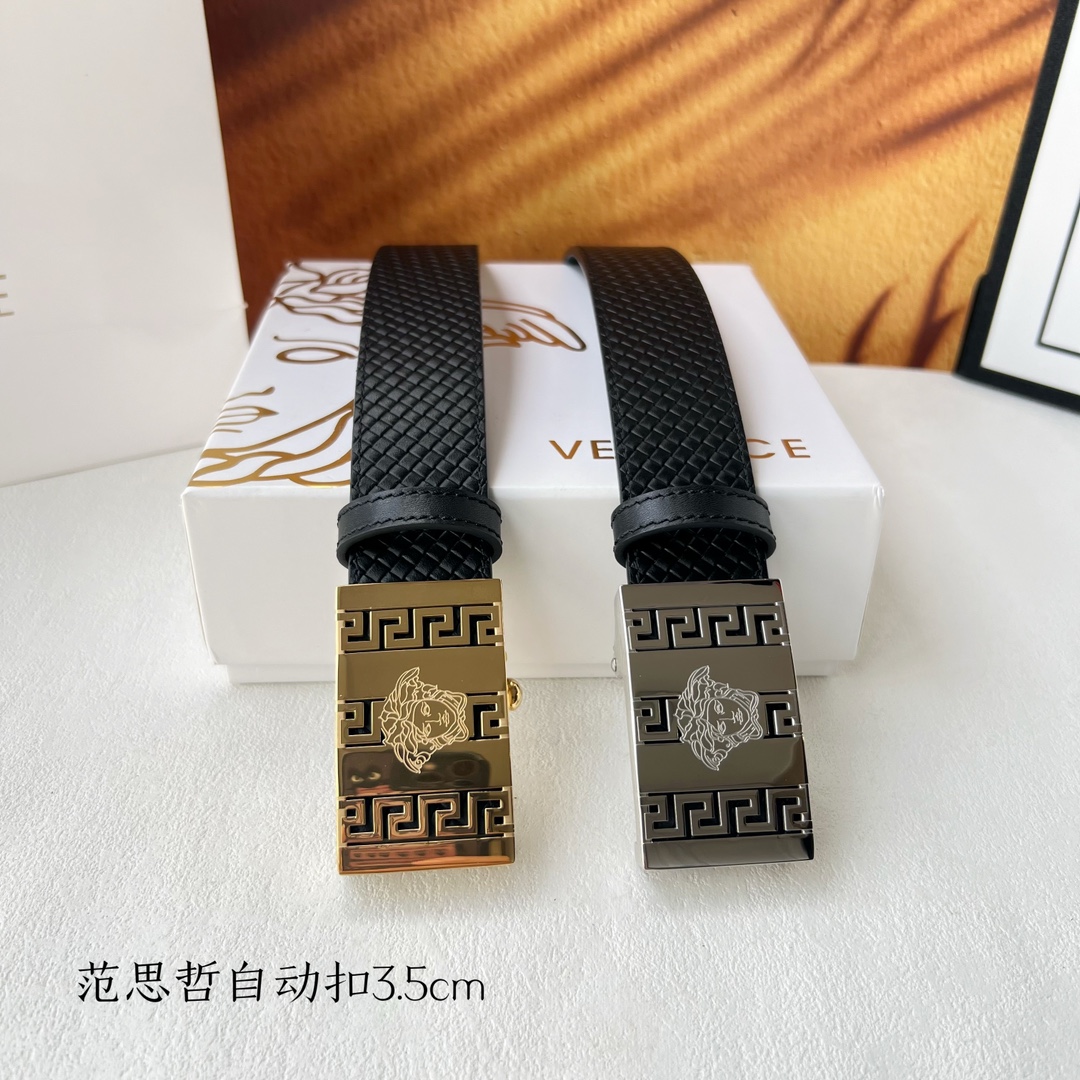[TOP] VERSACE Cowhide Belt - 3.5CM