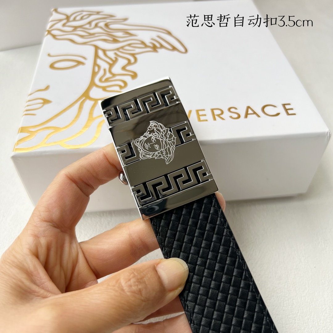 [TOP] VERSACE Cowhide Belt - 3.5CM