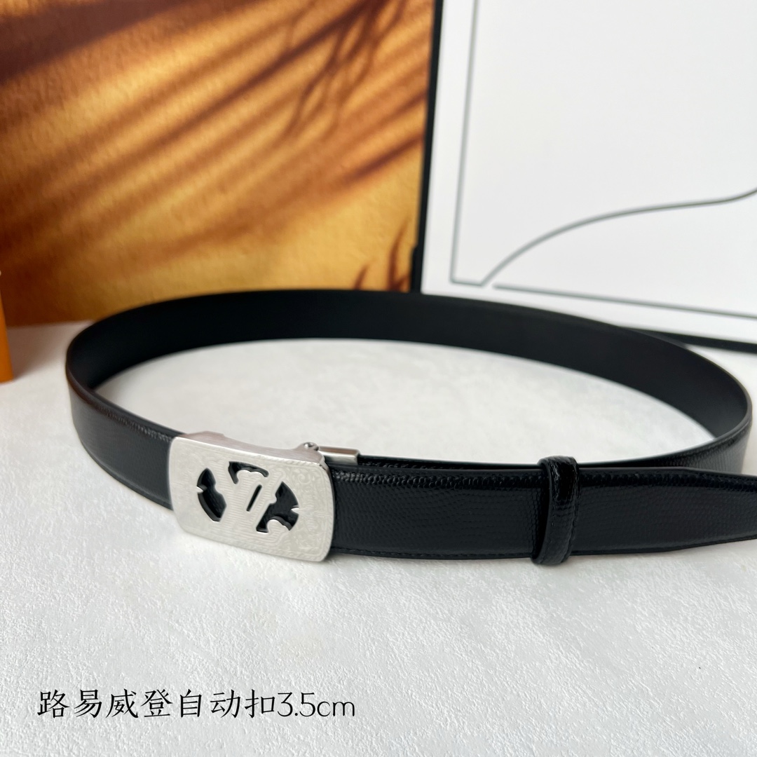 [TOP] Louis Vuitton LV Cowhide Belt - 3.5CM