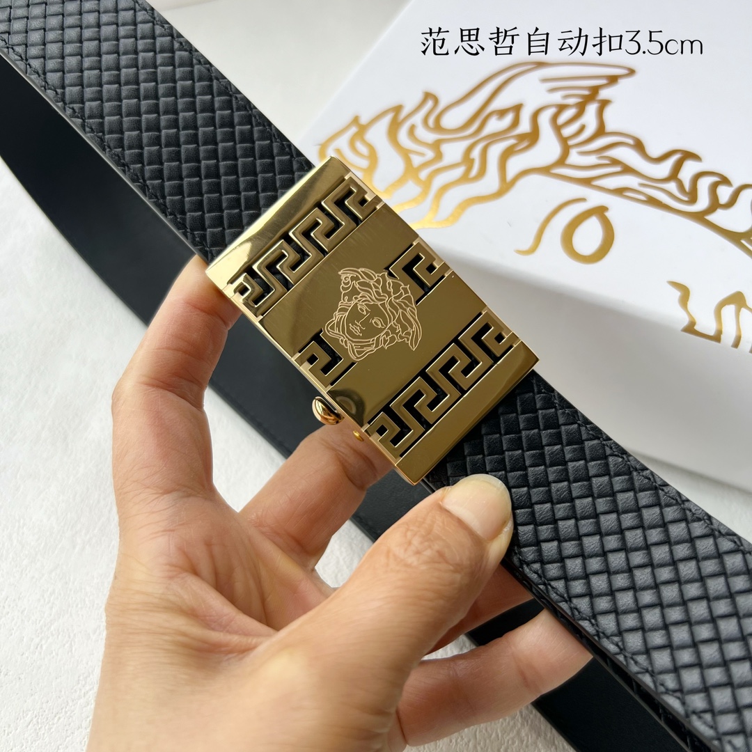 [TOP] VERSACE Cowhide Belt - 3.5CM