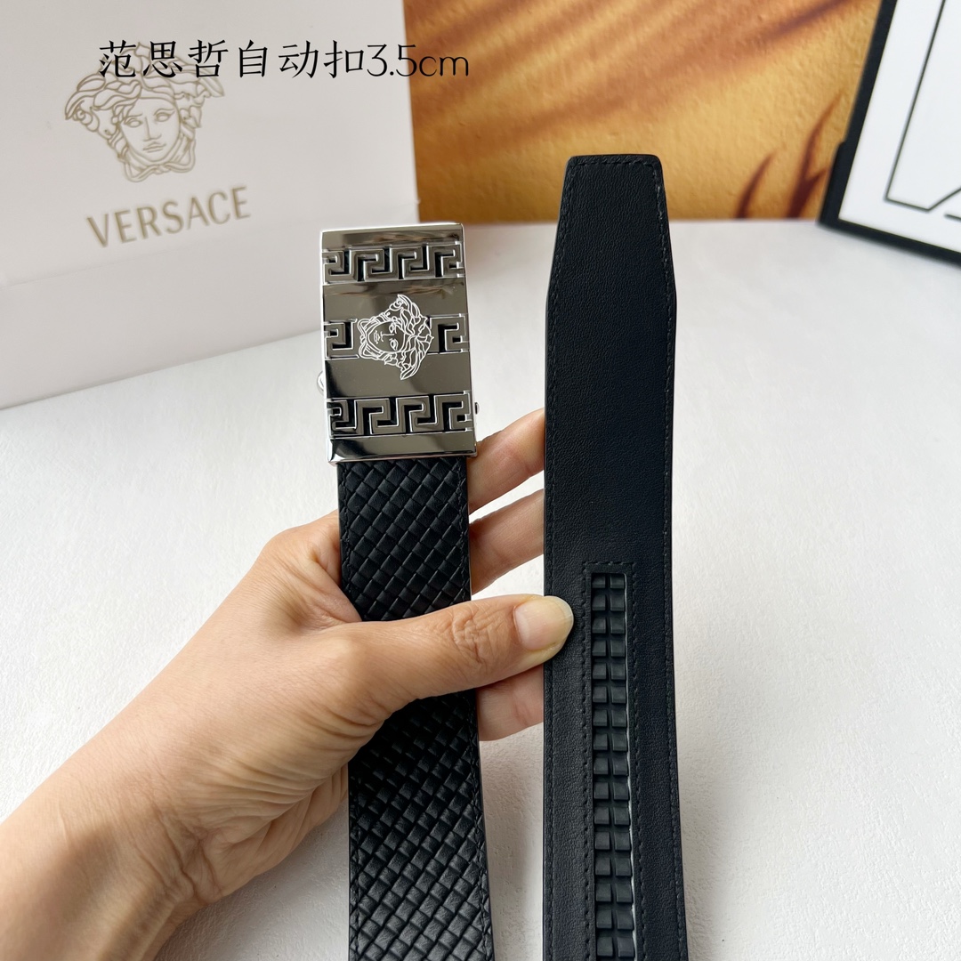 [TOP] VERSACE Cowhide Belt - 3.5CM