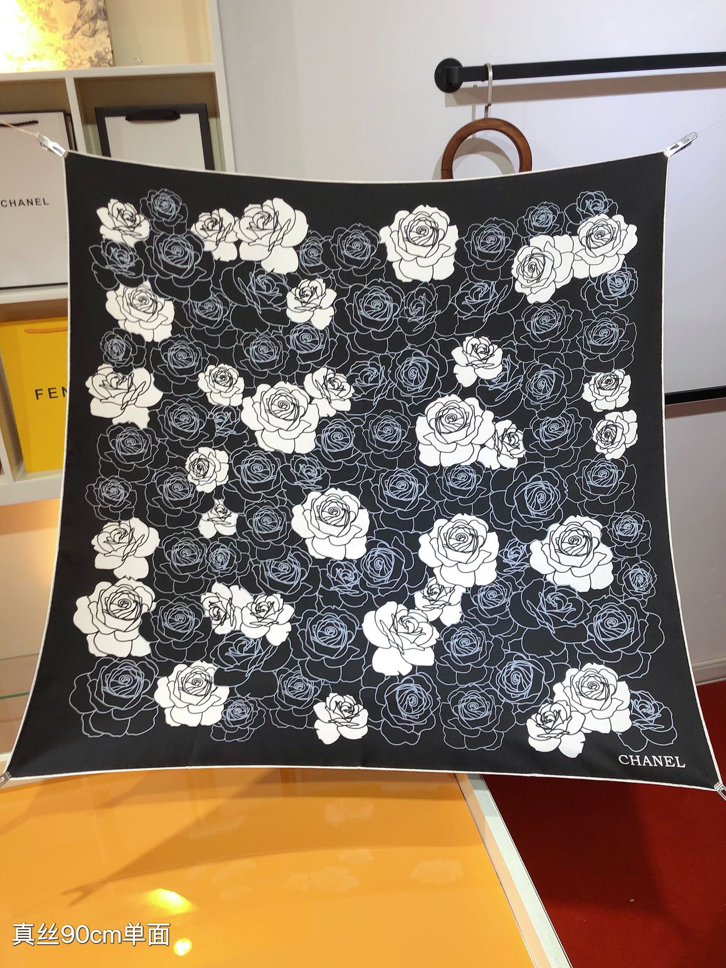 [TOP] CHANEL Silk Scarf 90 x 90 cm-2 Colors