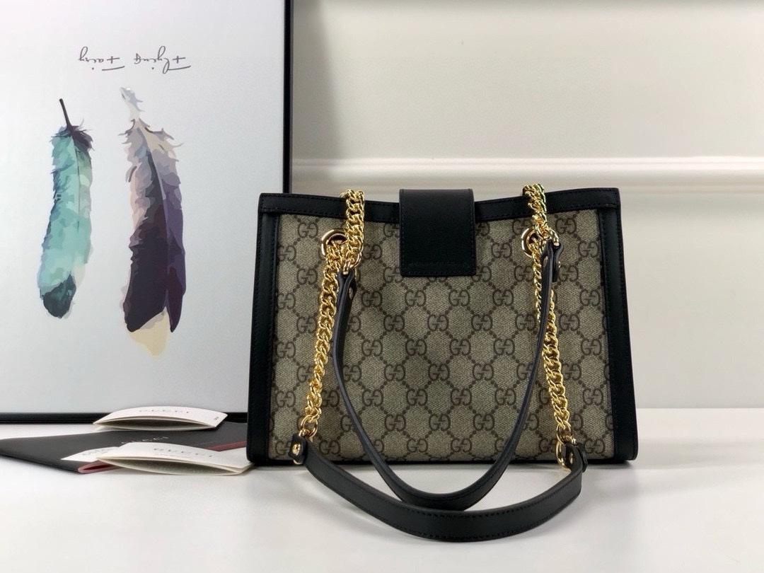 [TOP] GUCCI G*G Padlock Chain Medium Tote Bag 26x18x10cm  - 2 Colour