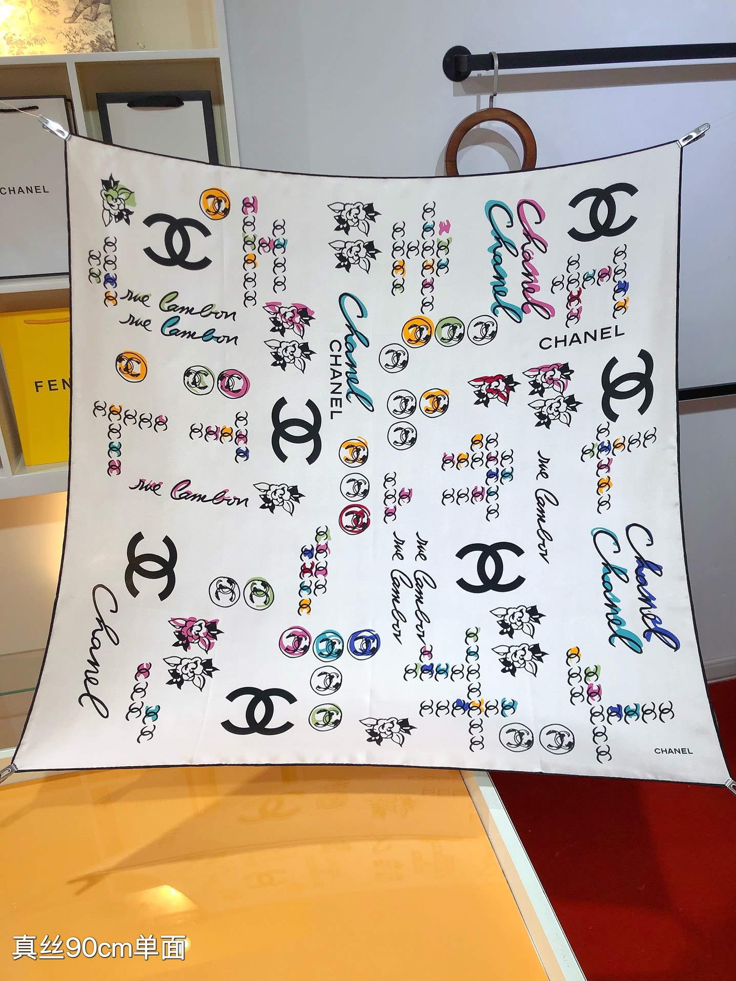 [TOP] CHANEL Silk Scarf 90 x 90 cm-2 Colors