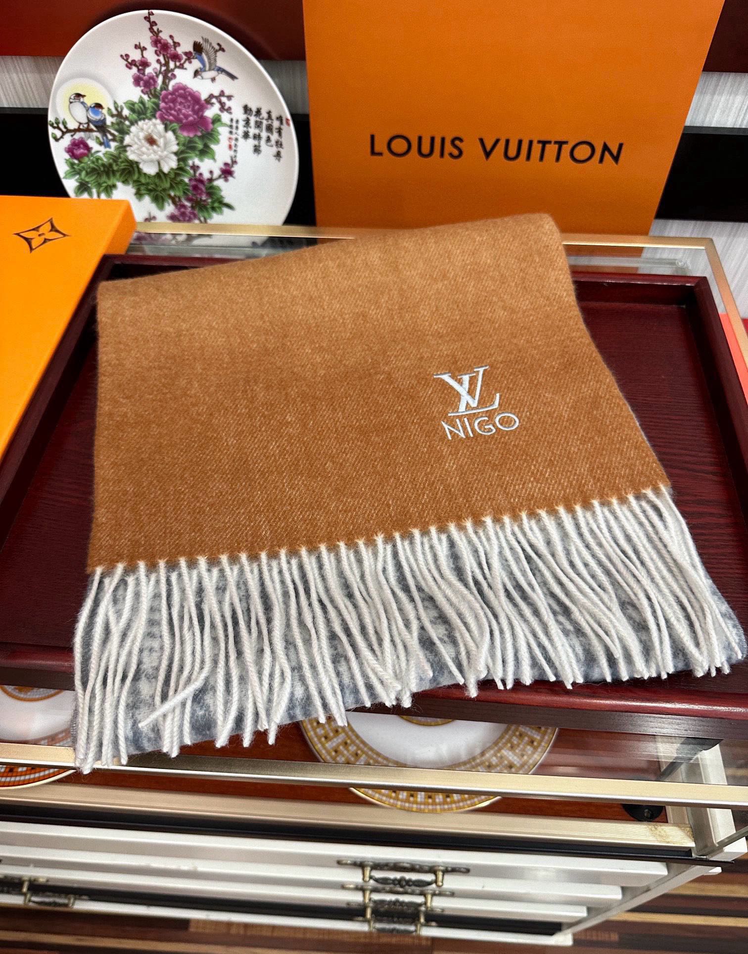 [TOP] Louis Vuitton LV Wool Scarf 32x200cm- 2 Color