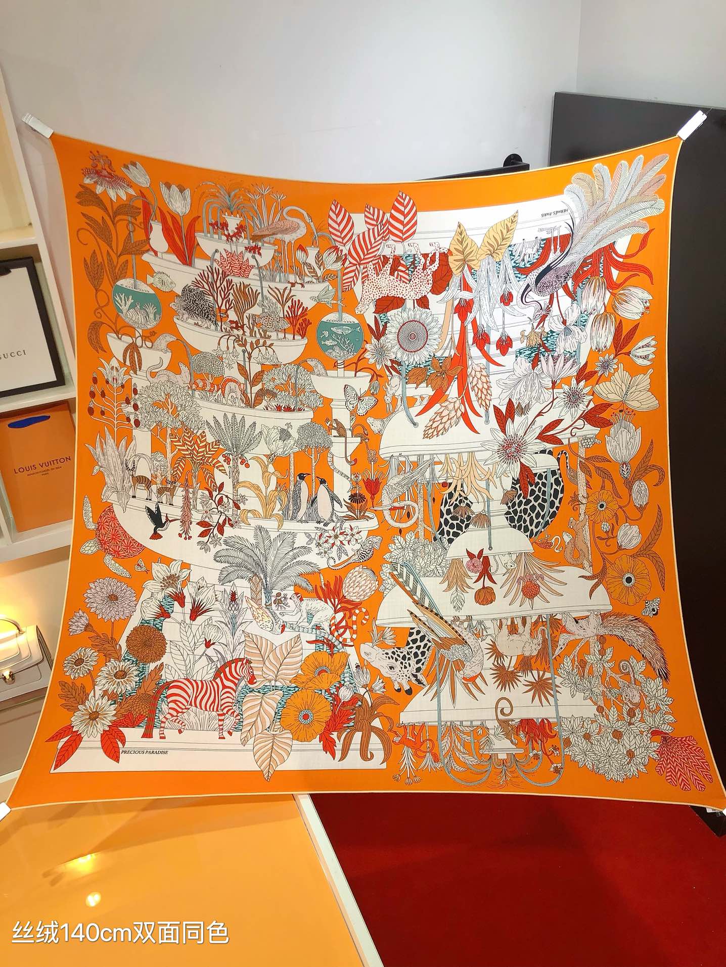 [TOP] HERMES Square Silk Scarf 140x140cm - 4 Colors