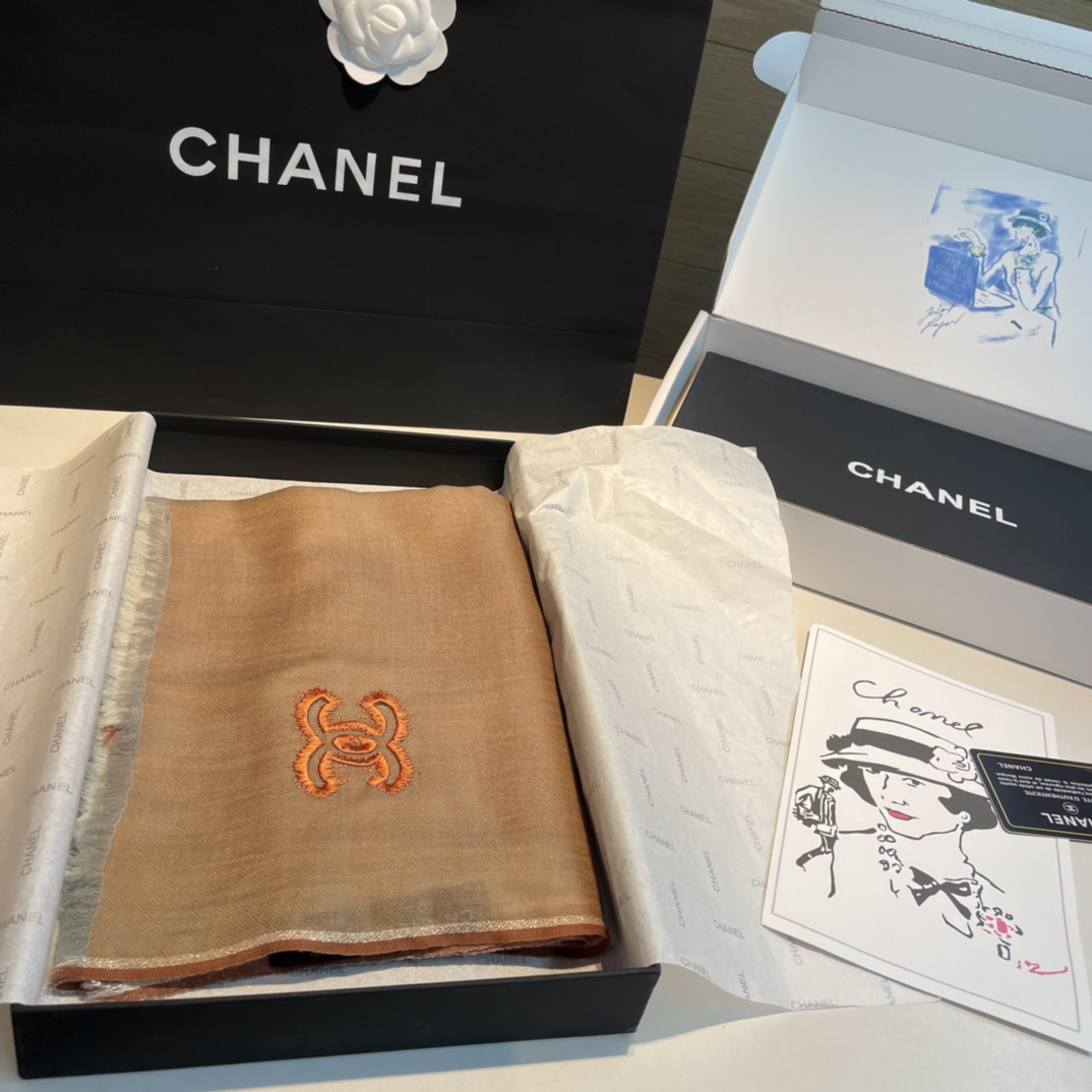 [TOP] CHANEL CC Scarf 105*180cm - 3 Colors