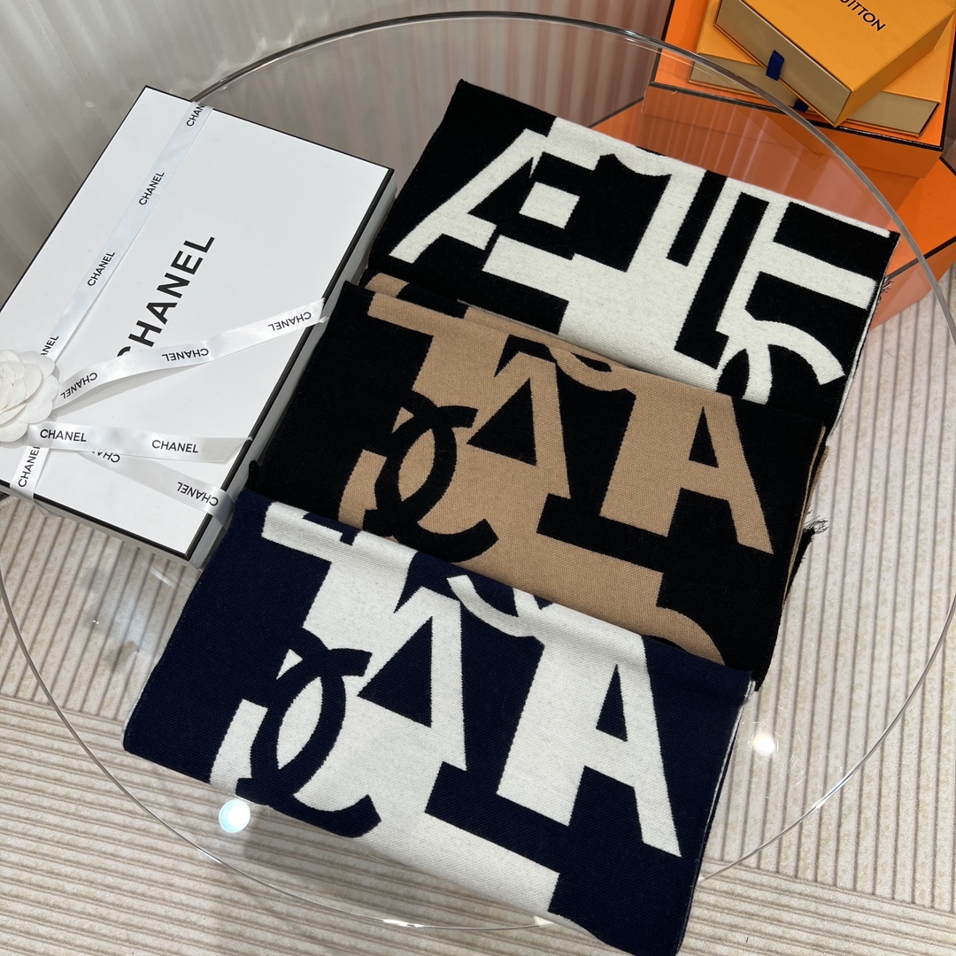 [TOP] CHANEL CC Scarf 190*40cm - 3 Colors