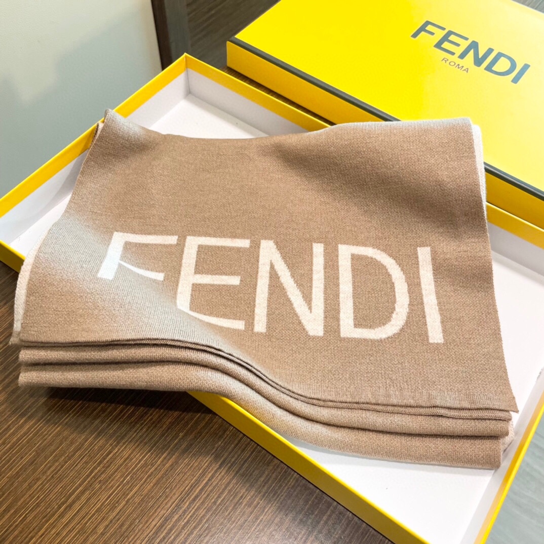 [TOP] FENDI Cashmere Scarf 200*32cm -2 Colors