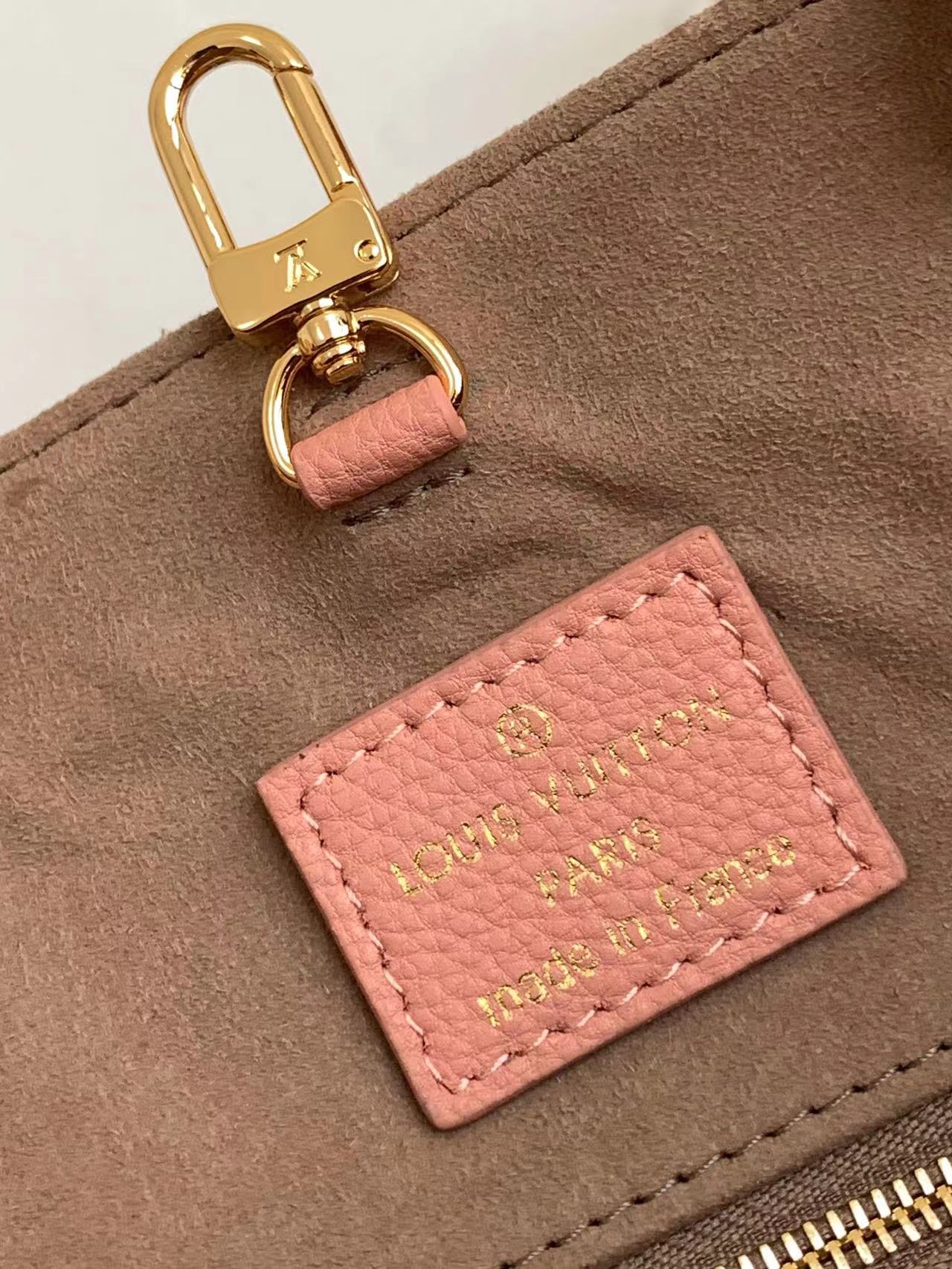 [TOP] Louis Vuitton LV Monogram Enpreinte On The Go Bag 35x27x14cm - Pink