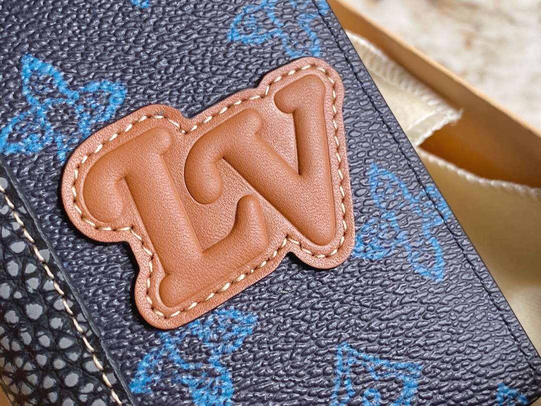 [TOP] Louis Vuitton LV Men's Cowhide Wallet 7.5 x 11.1 x 1  cm - Black