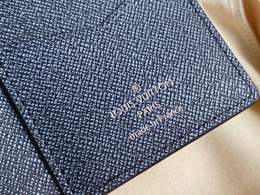 [TOP] Louis Vuitton LV Men's Cowhide Wallet 7.5 x 11.1 x 1  cm - Black