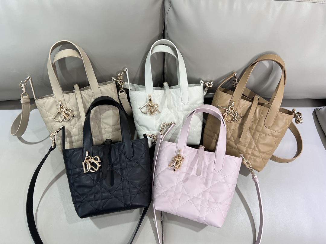 [TOP] Christian Dior Large Toujours Handbag Cow Leather 18×16×12cm - 5 Colour