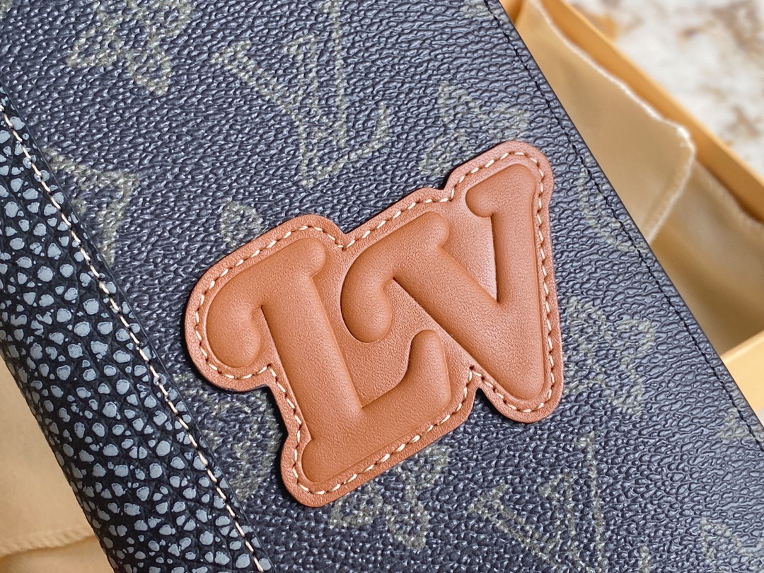 [TOP] Louis Vuitton LV Men's Cowhide Wallet 10 x 19 x 2 cm - Black