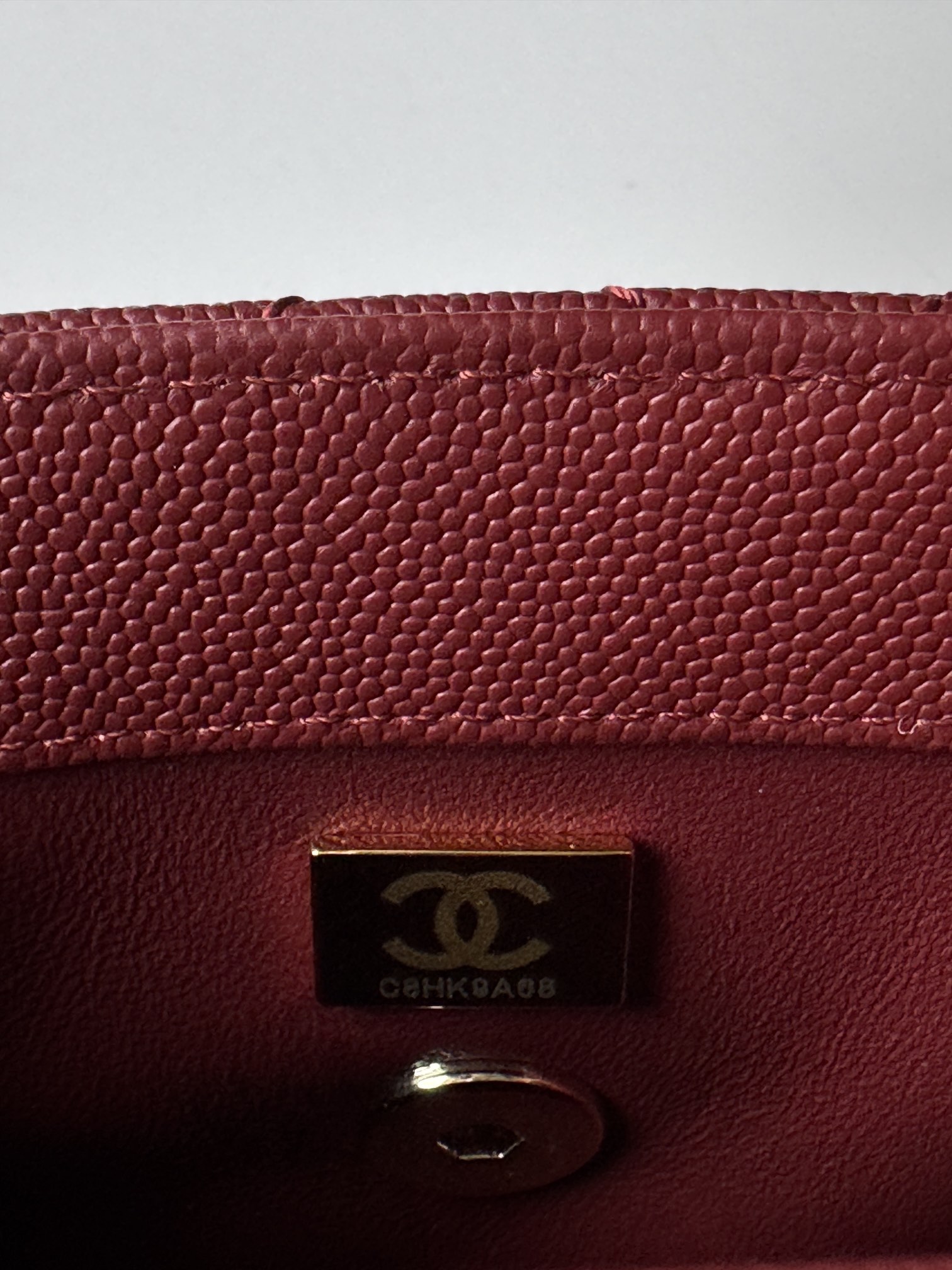 [TOP] CHANEL Particle Embossed Calfskin CoCo Handle Bags 19CM - Red - GHW