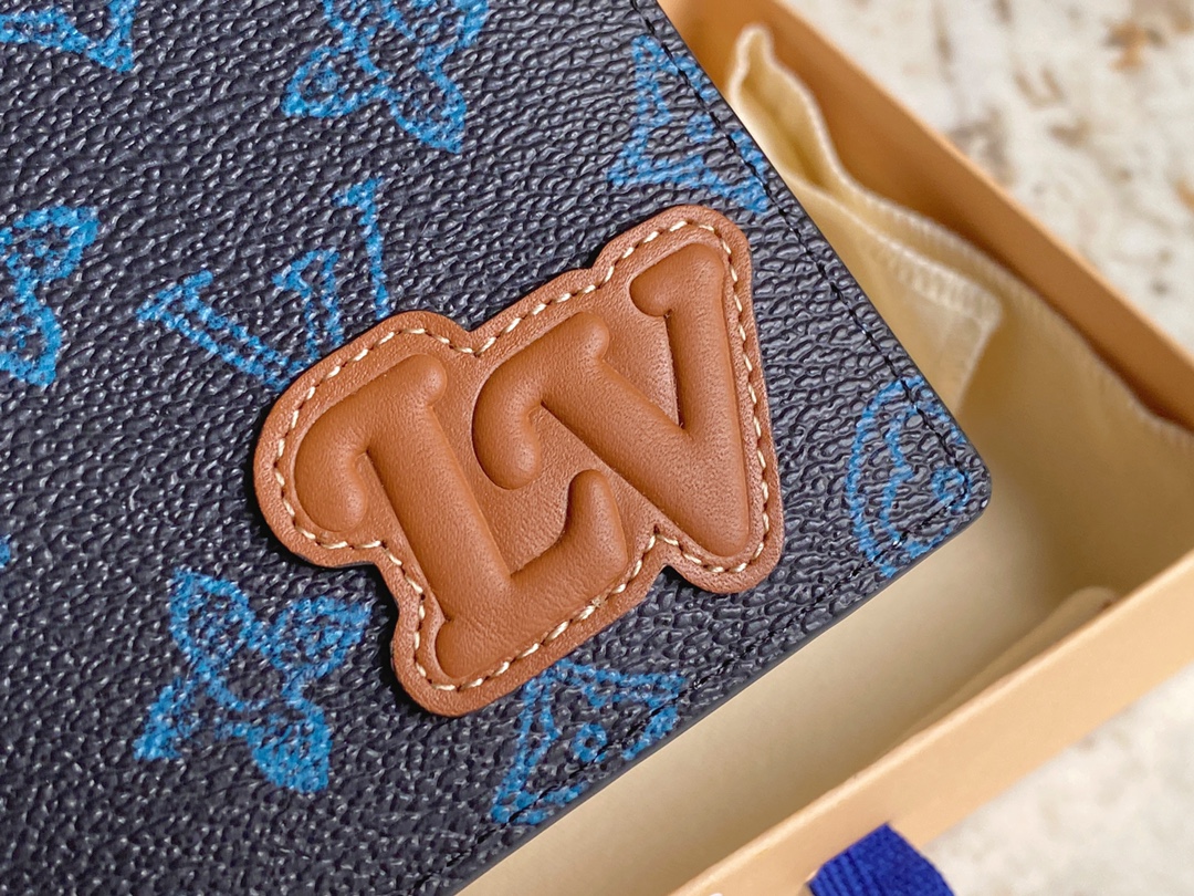 [TOP] Louis Vuitton LV Men's Cowhide Wallet 11 x 8.5 x 2 cm - Black