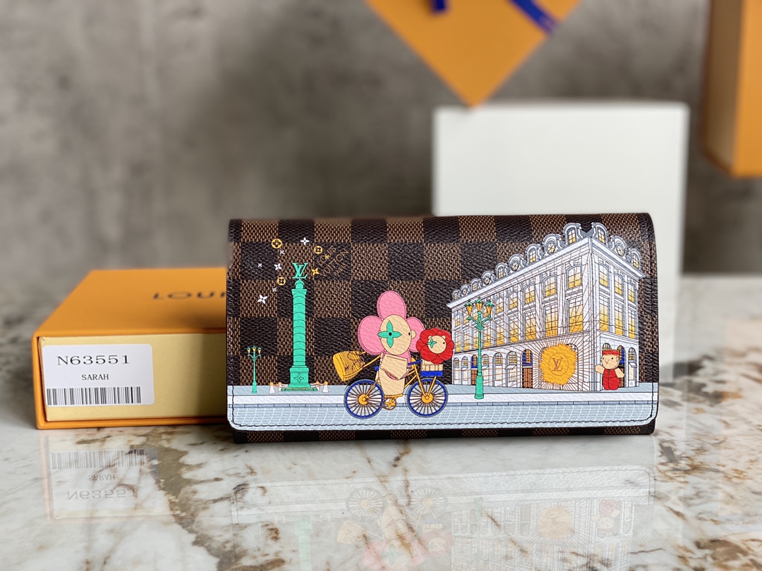 [TOP] Louis Vuitton LV Wallet 19 x 10.5 x 2 cm - Brown